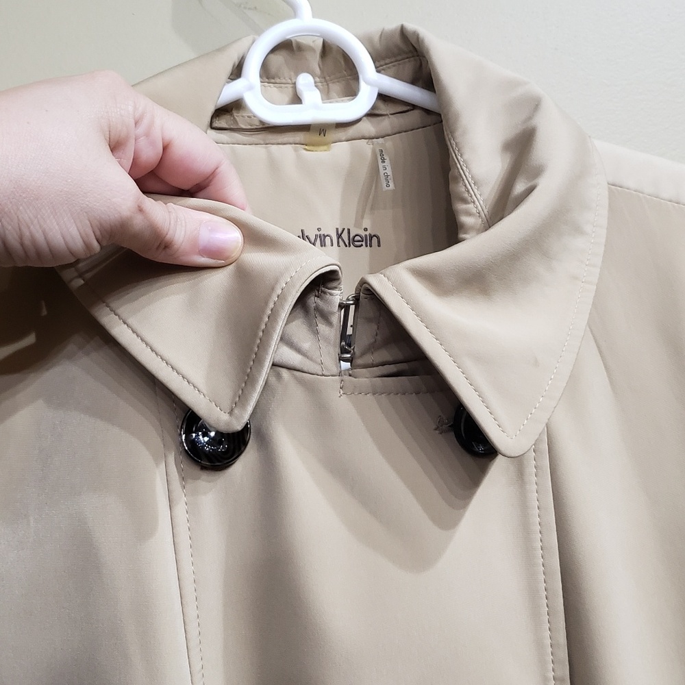 💕Calvin Klein💕Women's BELTED LONG TRENCH - Picture 8 of 8